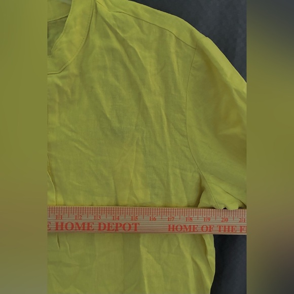 NWT Piombo Women’s Vibrant Yellow Mandarin Collar 3/4 Sleeve Top; Size IT 44 - Picture 9 of 12